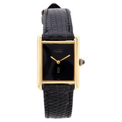 Vintage Must de Cartier Tank Vermeil Hand-Wind Watch