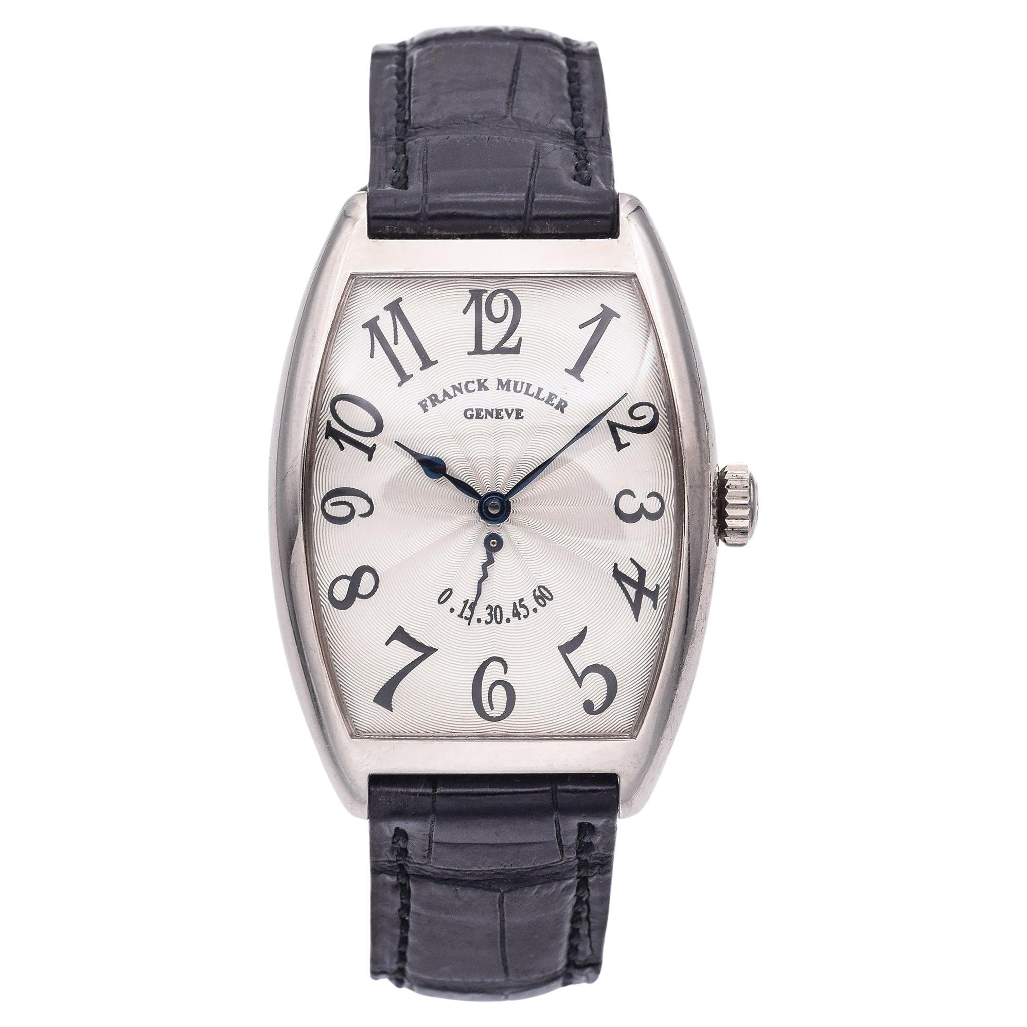 Frank Muller 2852 Retrograde Seconds 18K Weißgold Herrenuhr mit B&P im Angebot
