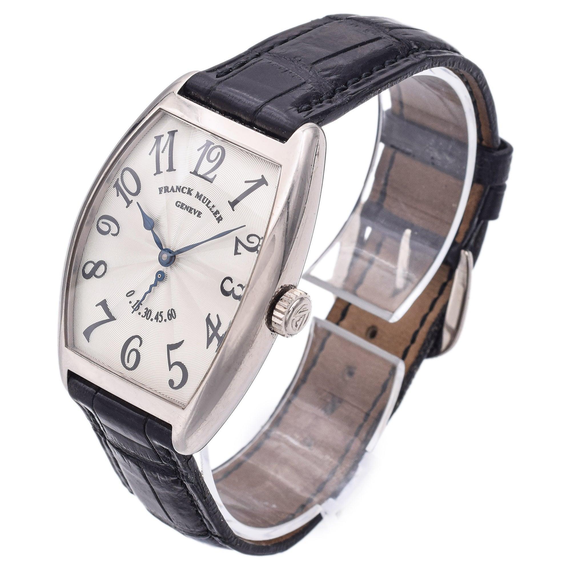 Frank Muller 2852 Retrograde Seconds 18K Weißgold Herrenuhr mit B&P im Zustand „Gut“ im Angebot in New York, NY