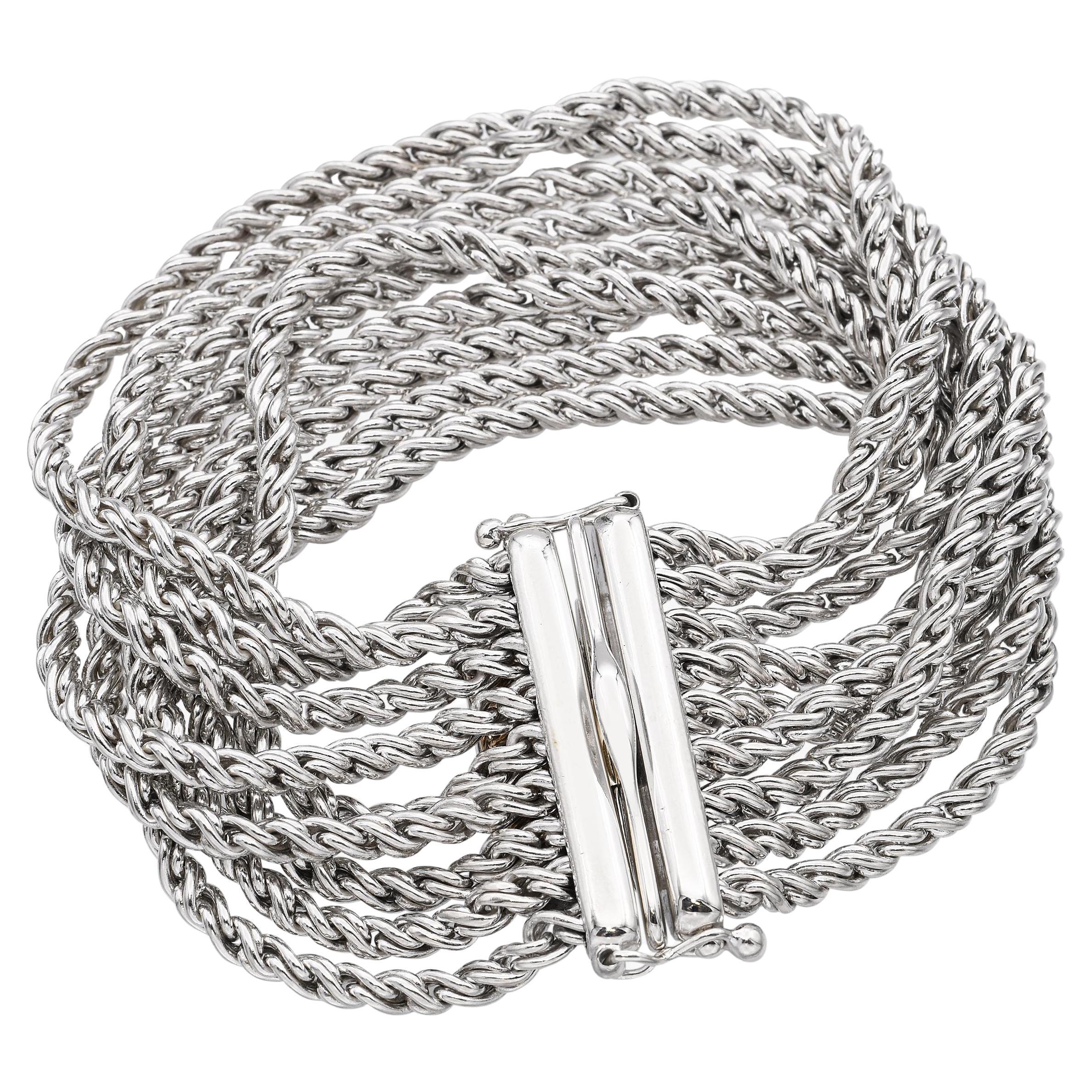 A. Link & Co. Bracciale in argento 925 e 14k con chiusura a fune in vendita