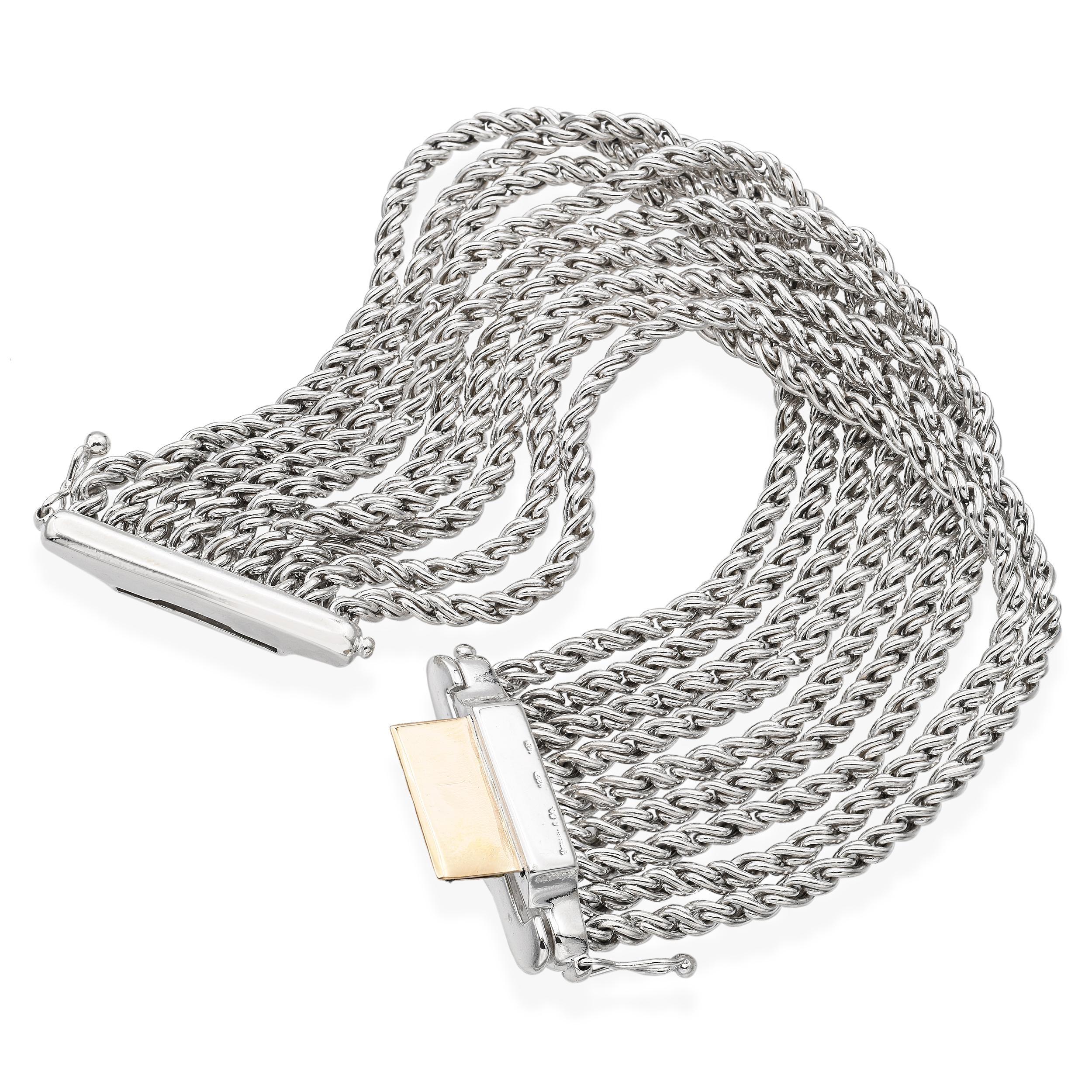 da uomo o donna A. Link & Co. Bracciale in argento 925 e 14k con chiusura a fune in vendita