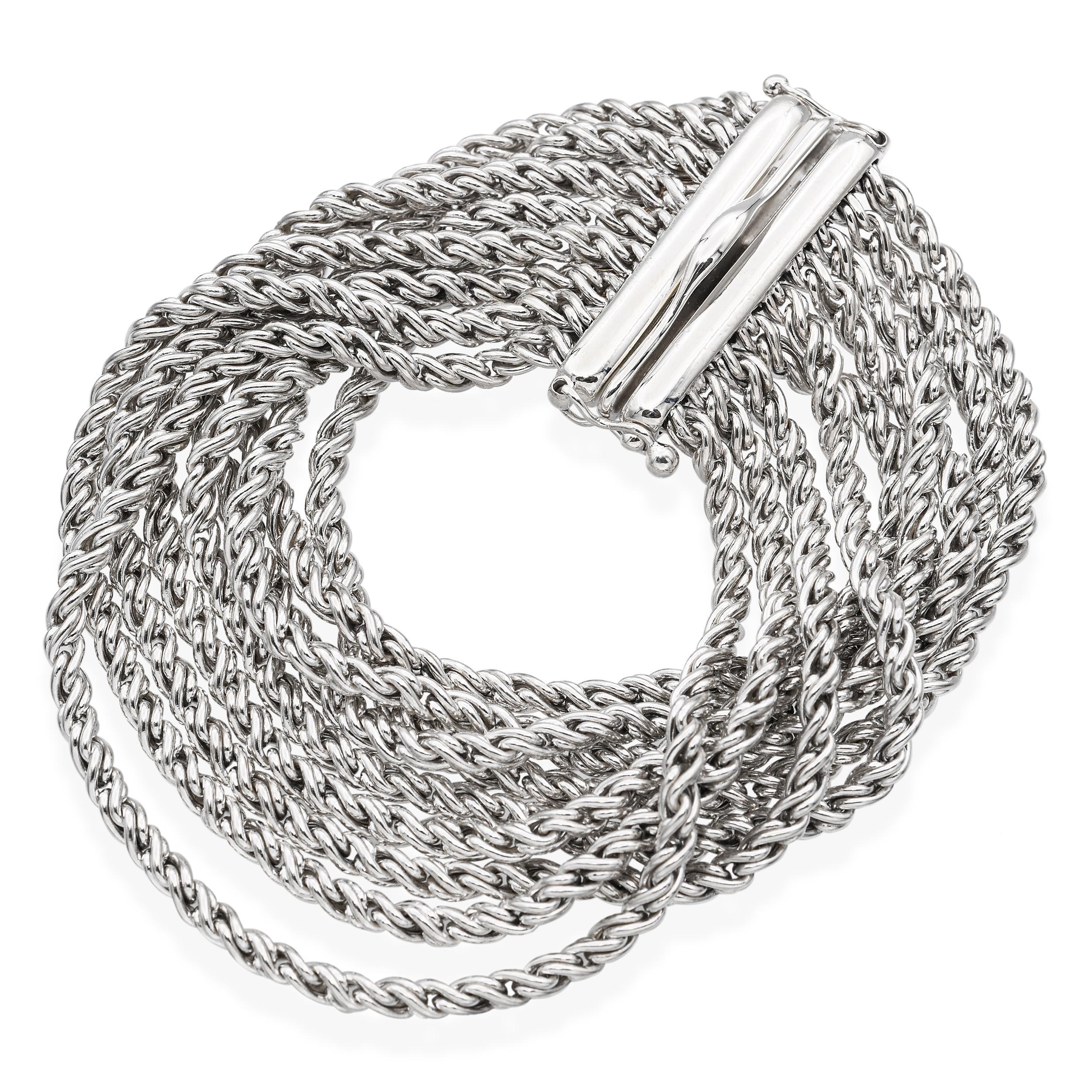 A. Link & Co. Bracciale in argento 925 e 14k con chiusura a fune in vendita 1