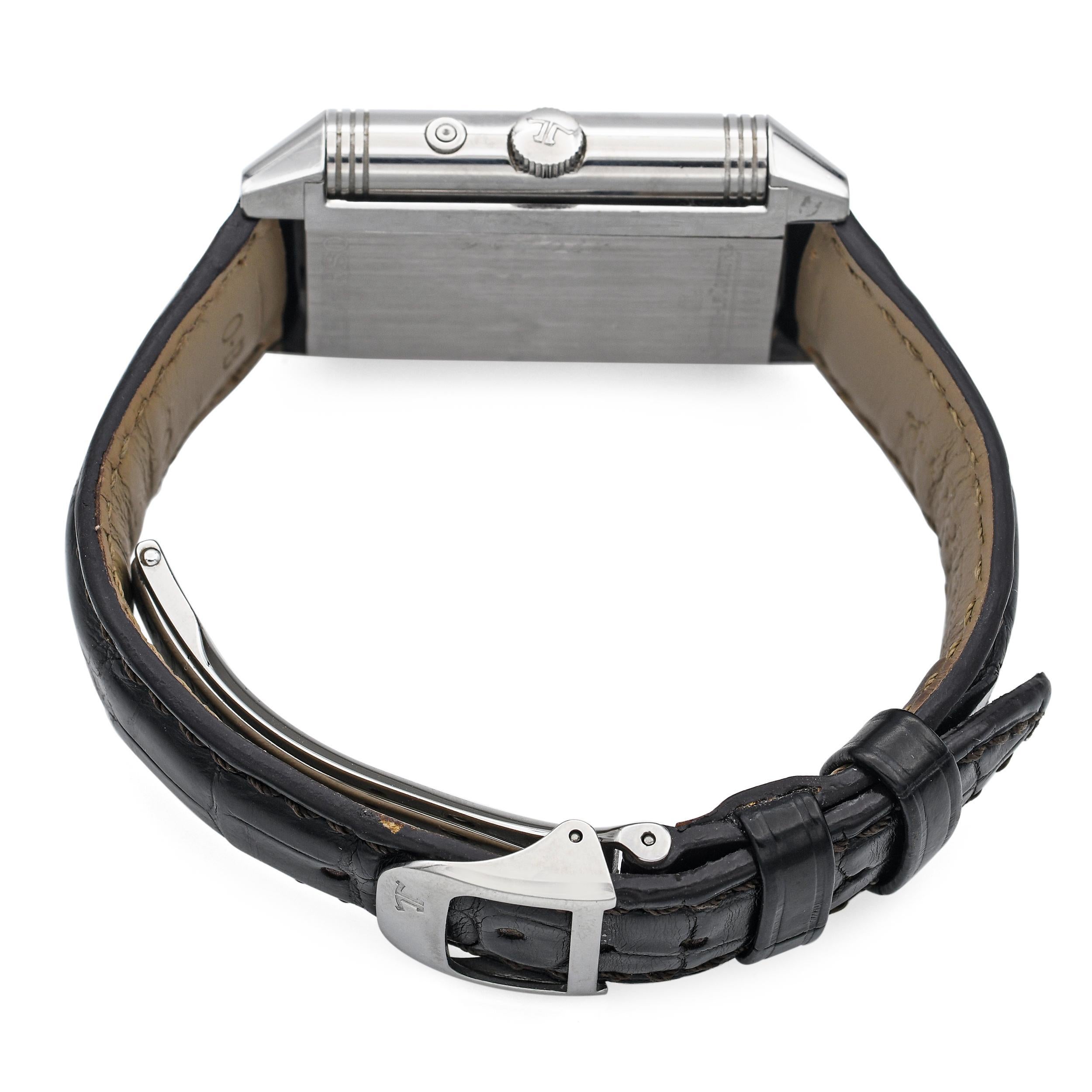 Reloj Jaeger-LeCoultre Reverso Duo Día y Noche Acero Inoxidable Cuerda Manual Hombre en venta 1