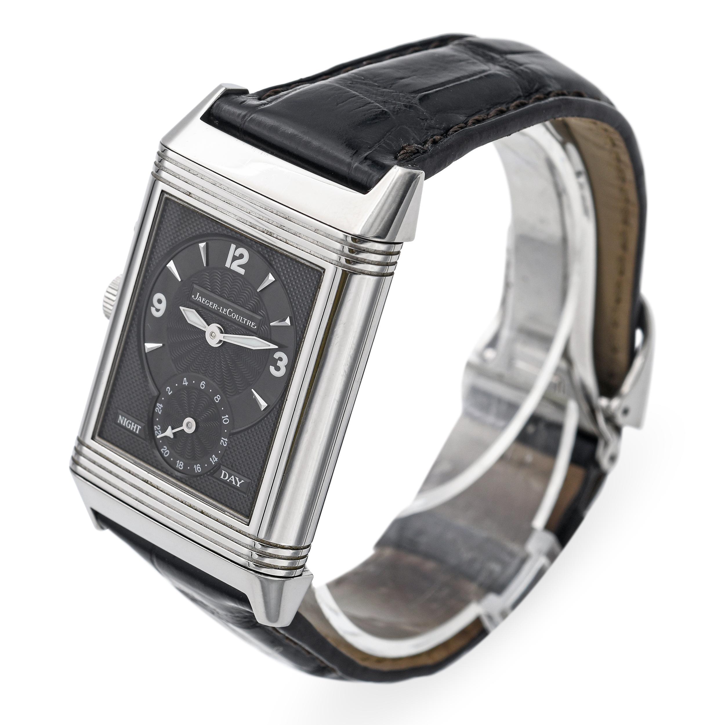 Reloj Jaeger-LeCoultre Reverso Duo Día y Noche Acero Inoxidable Cuerda Manual Hombre Art Decó en venta
