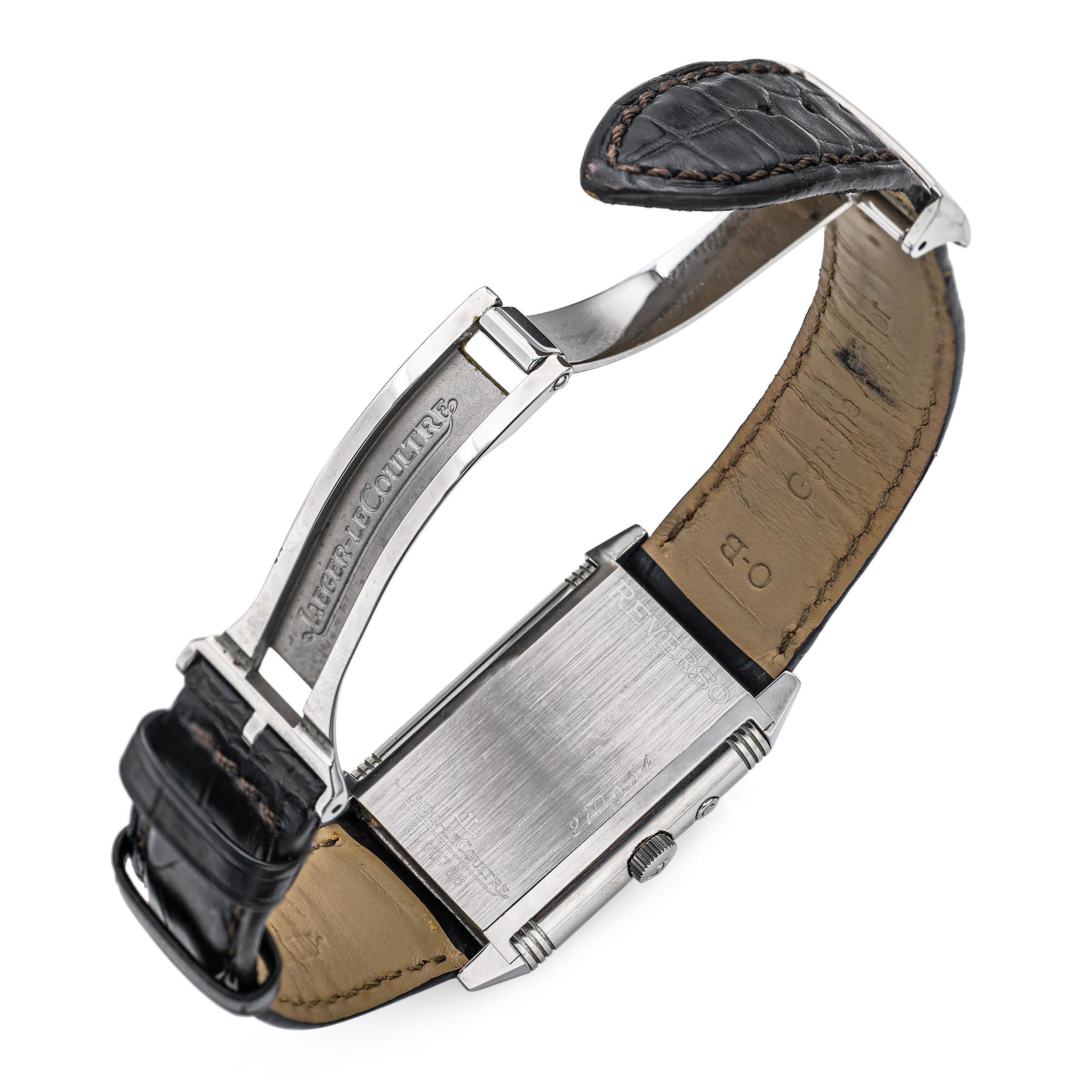 De los hombres Reloj Jaeger-LeCoultre Reverso Duo Día y Noche Acero Inoxidable Cuerda Manual Hombre en venta