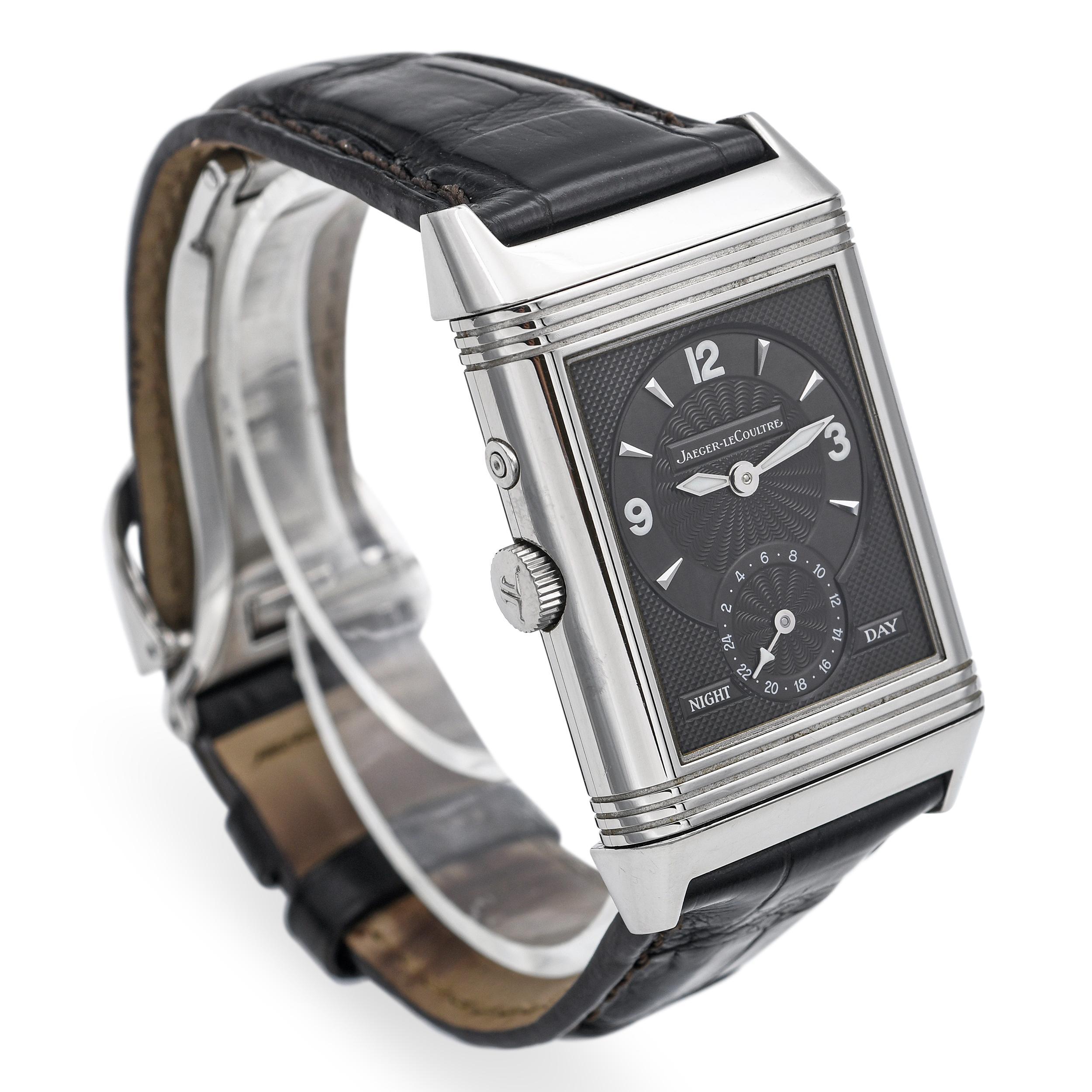 Reloj Jaeger-LeCoultre Reverso Duo Día y Noche Acero Inoxidable Cuerda Manual Hombre en Bueno estado para la venta en New York, NY