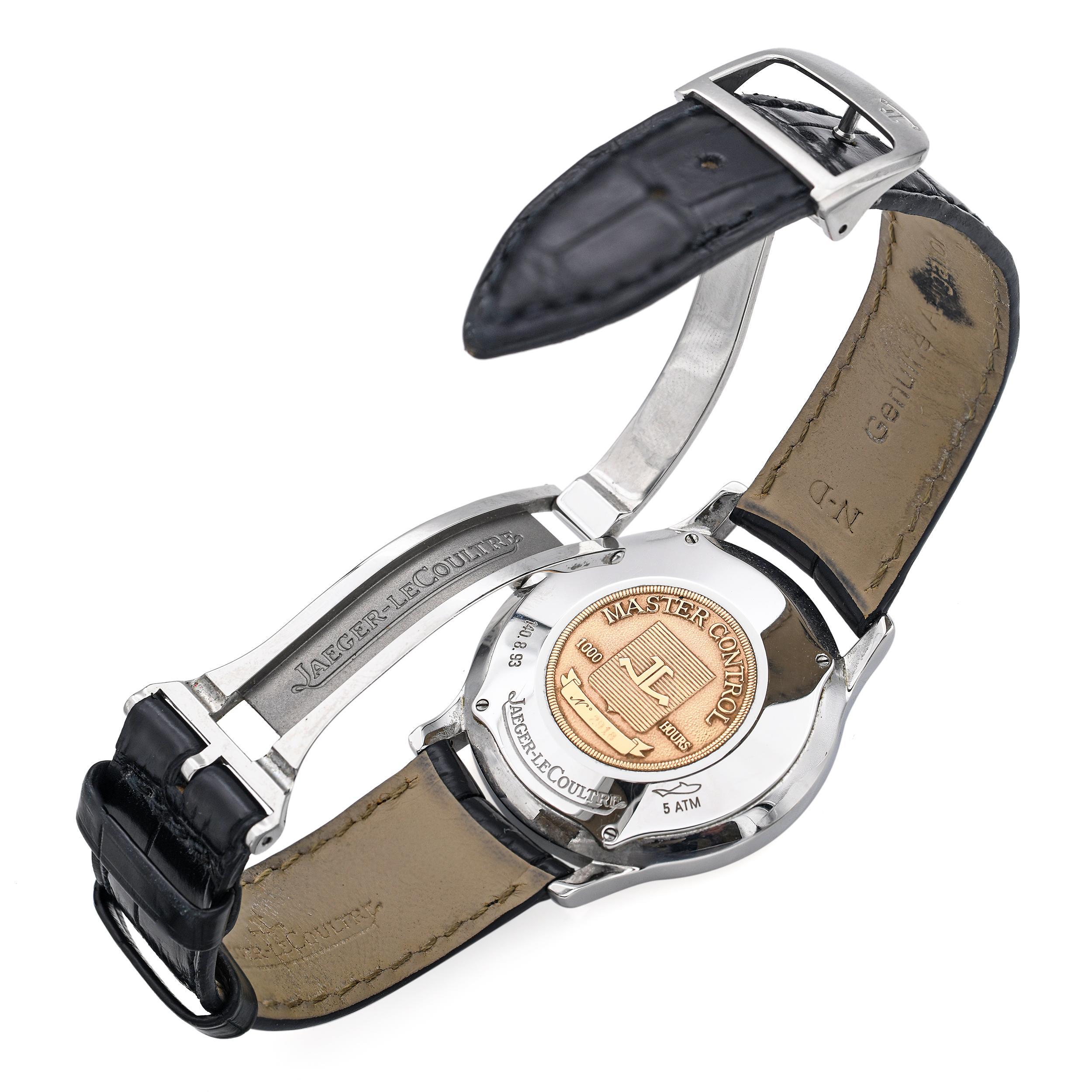 Jaeger-LeCoultre Master Reserve de Marche Edelstahl-Automatik Herrenuhr im Angebot 1