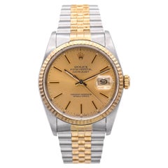 Rolex Datejust 16233 Two-Tone 18k Gold Steel Automatic Men's Watch