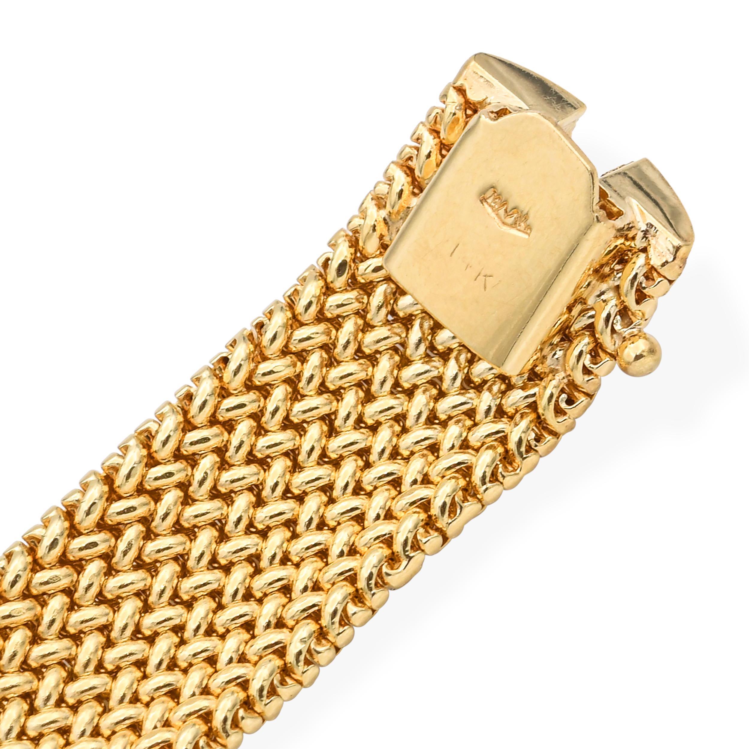 Montre pour femme Movado en or jaune 14k, diamant saphir cadran caché en vente 4