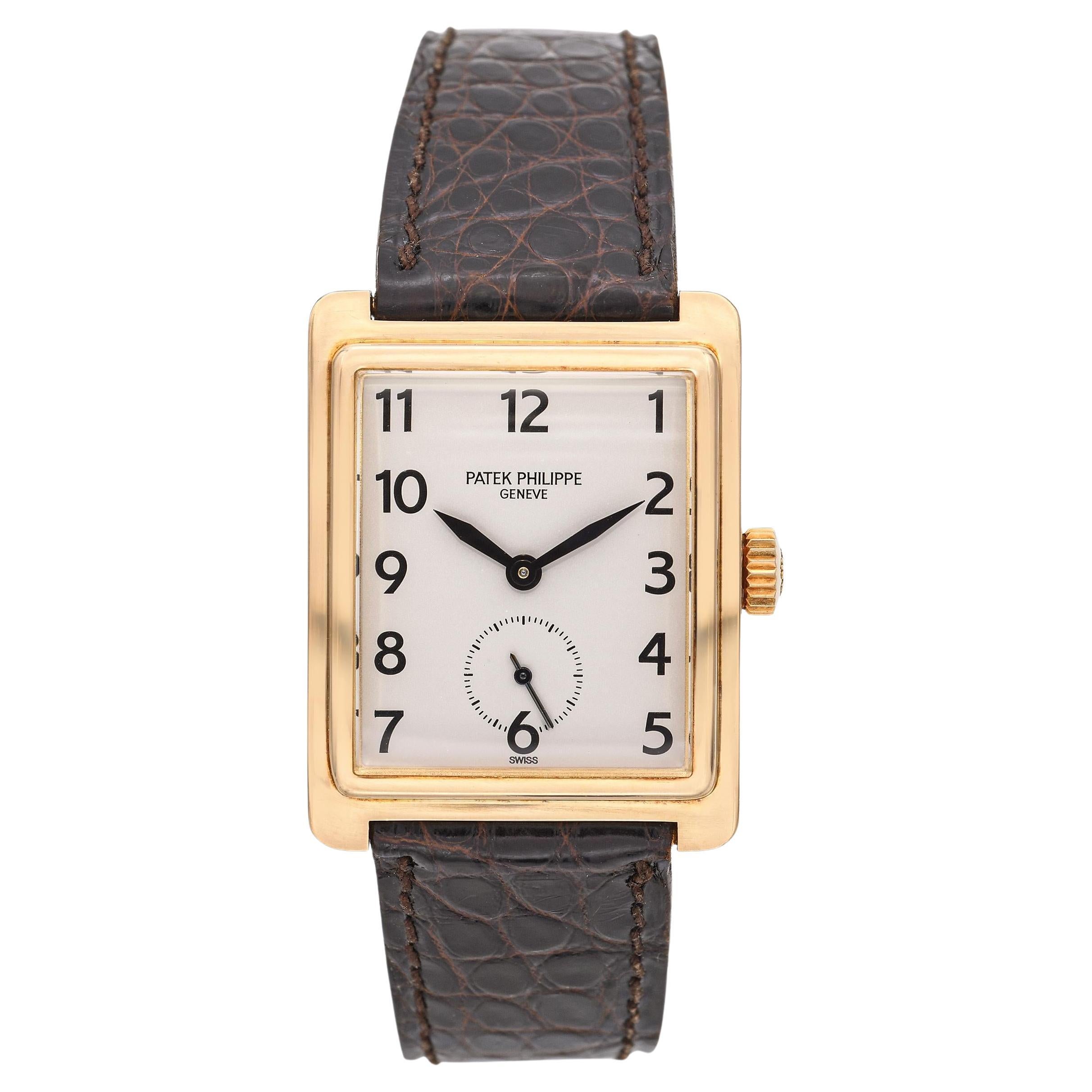 Patek Philippe Gondolo Orologio da uomo con carica manuale in oro giallo 18k Ref. 5010 in vendita