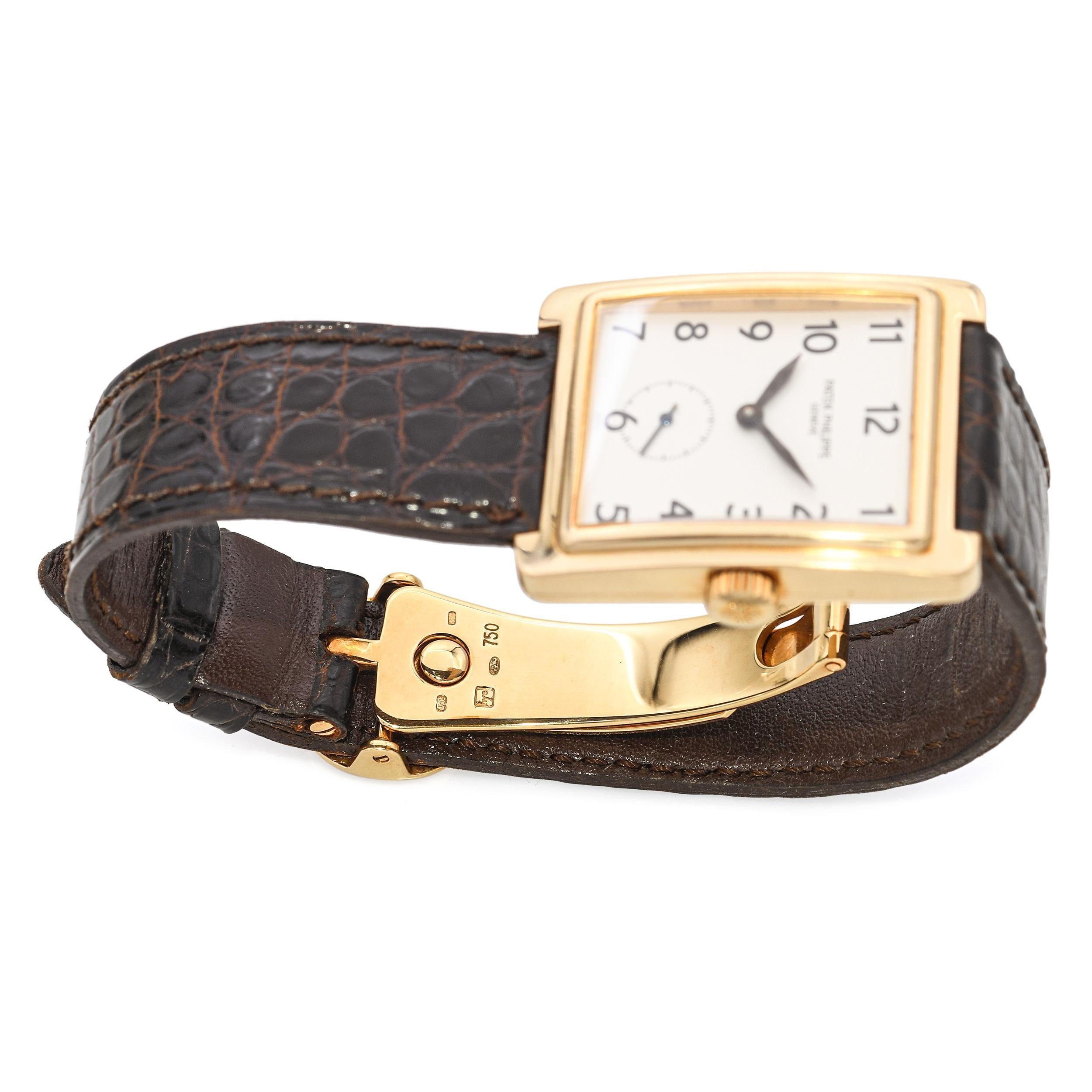 Patek Philippe Gondolo Orologio da uomo con carica manuale in oro giallo 18k Ref. 5010 in vendita 1