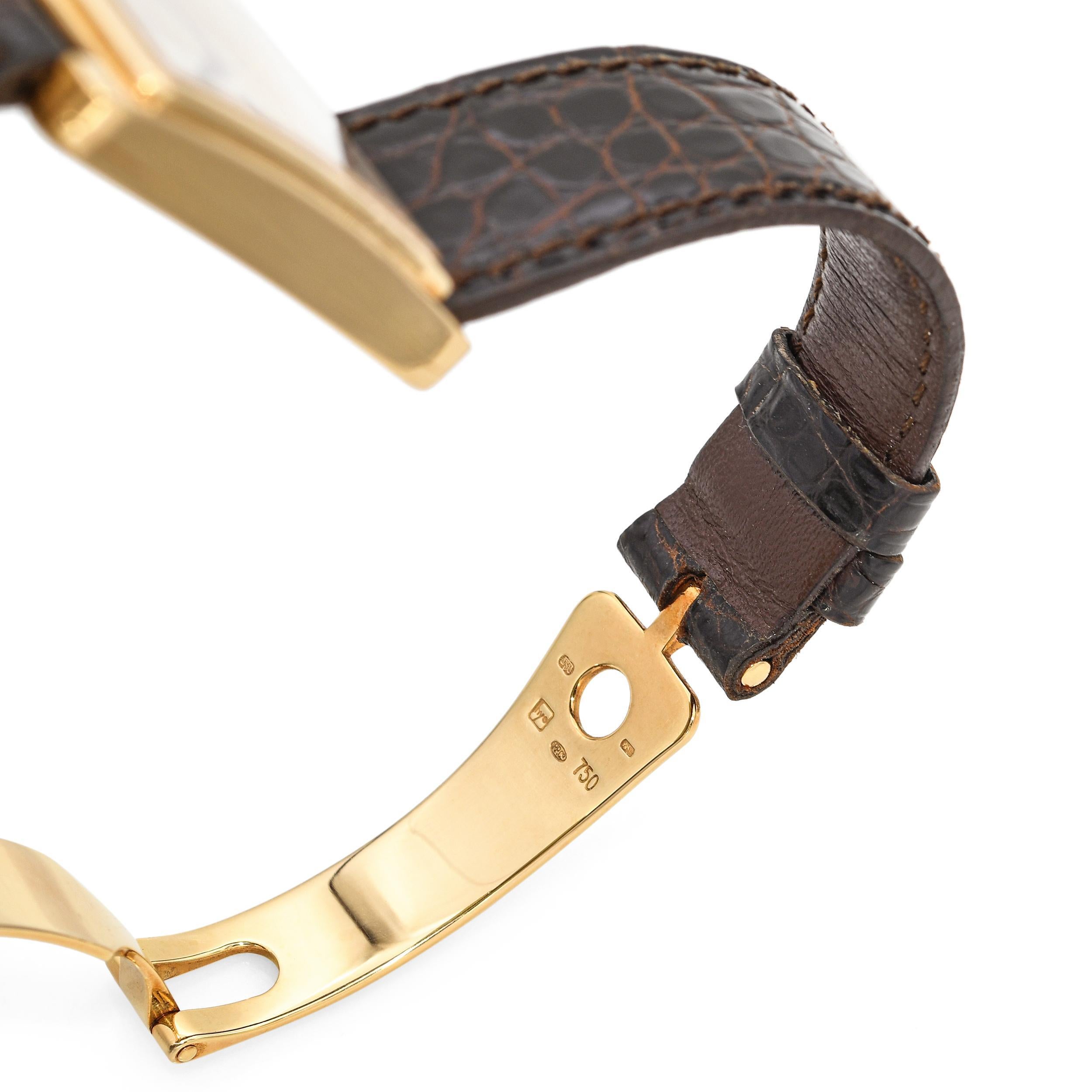 Patek Philippe Gondolo Orologio da uomo con carica manuale in oro giallo 18k Ref. 5010 in vendita 3