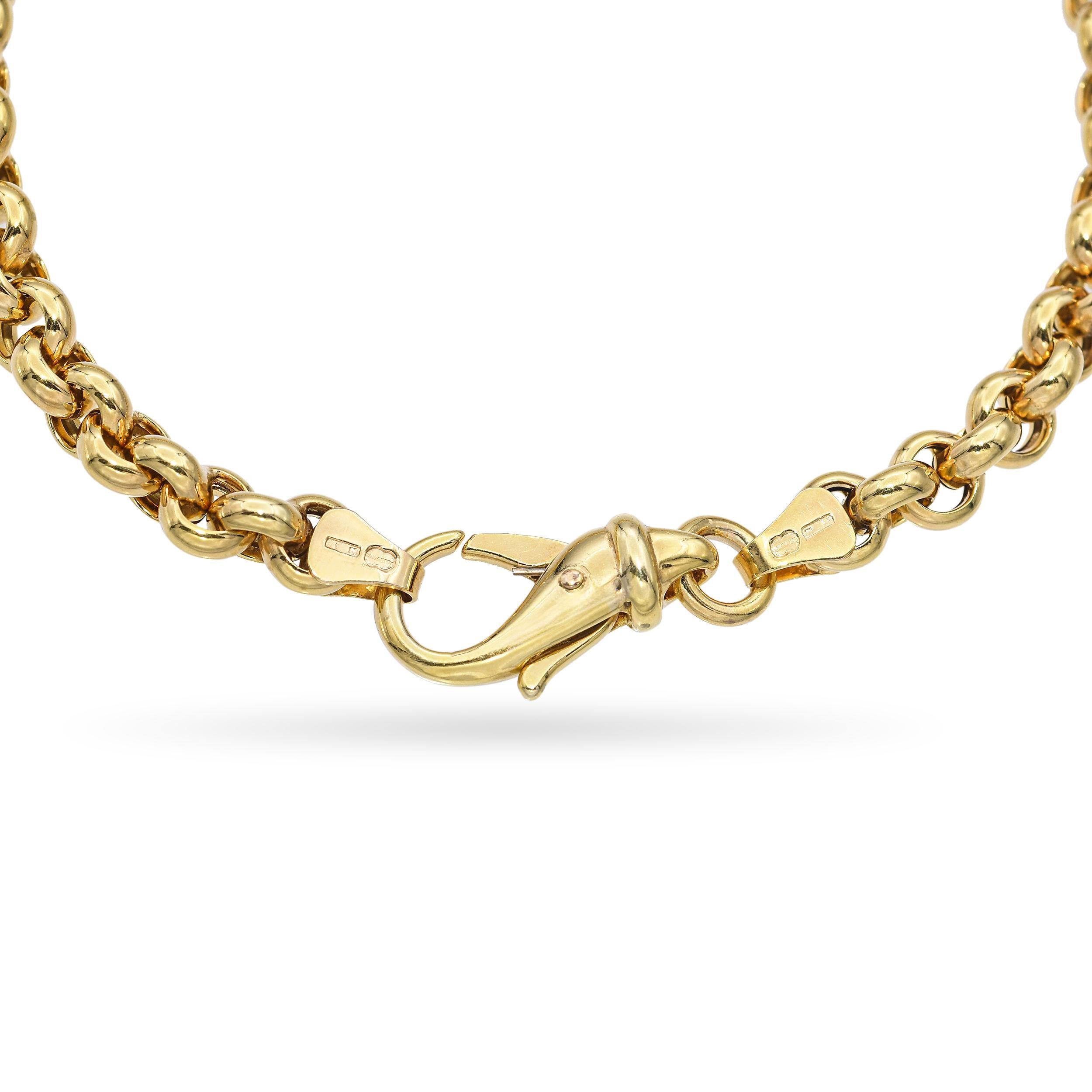 Collana a catena UnoAErre in oro giallo 14k in vendita 1