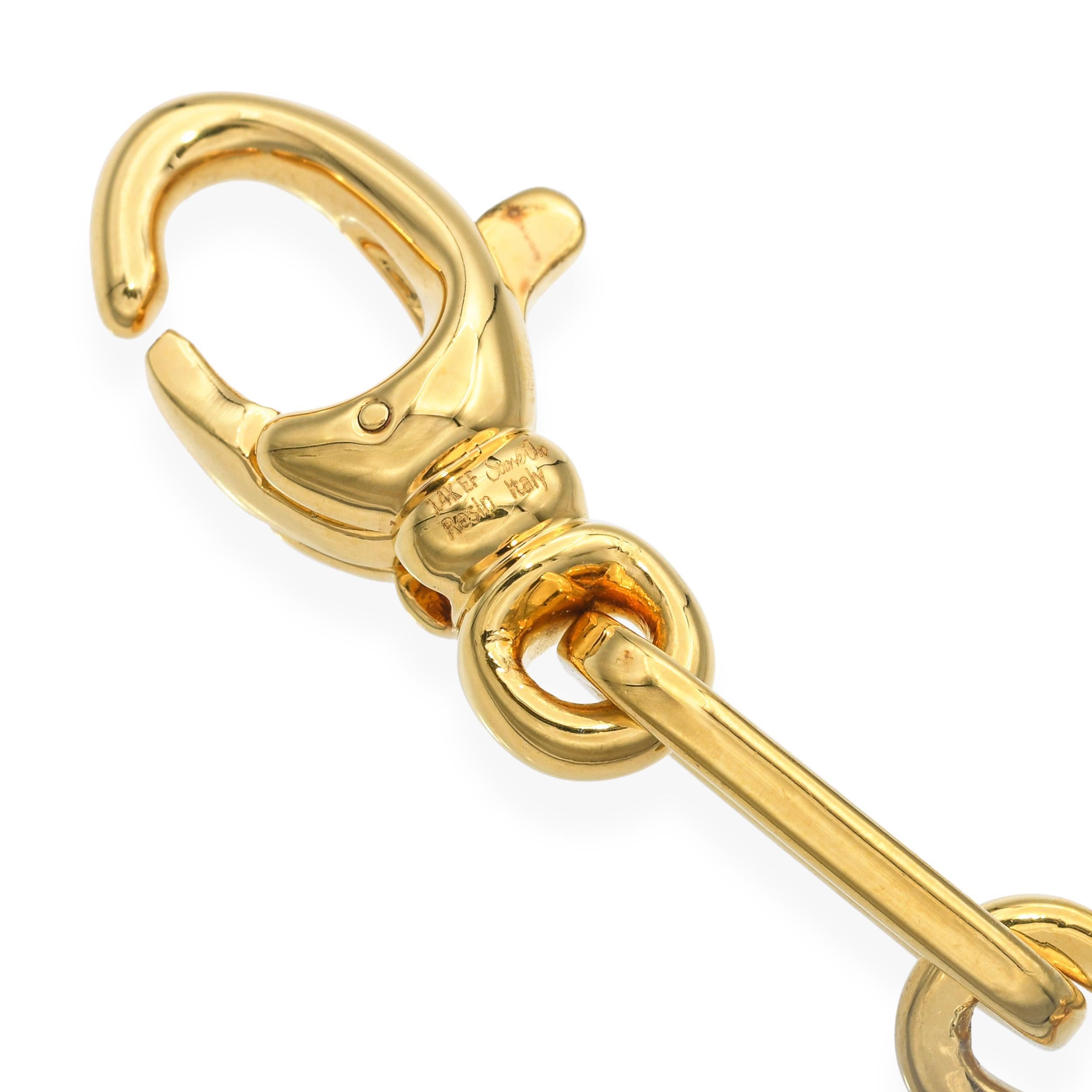 Collana a catena Soave Oro 14k Electroformed Paper Clip Chunky in vendita 1