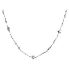 Platinum Ornate Link Chain Necklace