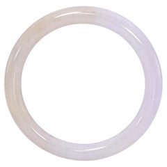 GIA Graded Type A Variegated Purple Jadeite Jade Bangle