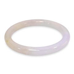GIA Graded Type A Variegated Purple Jadeite Jade Bangle