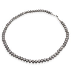 Vintage Sterling Silver Stamped Navajo Pearl Style Beaded Necklace