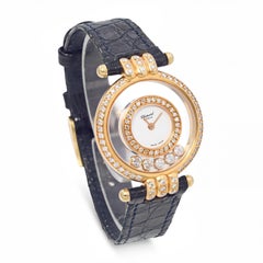 Vintage 1990s Chopard 18k Yellow Gold Happy Diamonds No. 20/5605 Women's Watch
