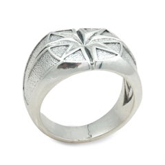 David Yurman Sterling Silver Compass Rose Signet Ring
