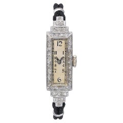 Reloj Art Deco Belvil 900 de platino con diamantes y cuerda manual