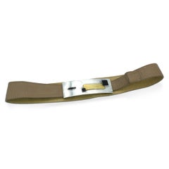 Antonio Pineda Taxco Sterling Silver Mixed-Metal Leather Belt