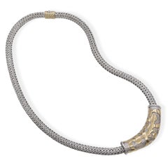 John Hardy Sterling Silver & 18k Yellow Gold Dayak Slide Necklace
