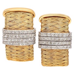 Ohrringe aus der „Primavera“-Kollektion von Roberto Coin aus 18-karätigem Gelbgold und Diamanten