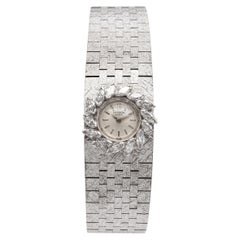 Vintage Precious Metal Universal Geneve 1.68ctw Diamond Brick Link Watch