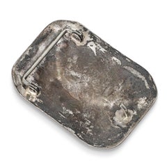 Navajo Sterling Silver Turquoise Elk Landscape Belt Buckle