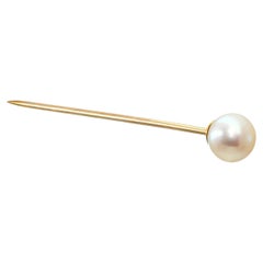 Vintage Tiffany & Co. 14k Yellow Gold Pearl Stick Pin
