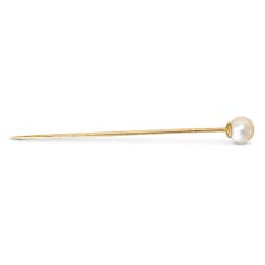Vintage Tiffany & Co. 14k Yellow Gold Pearl Stick Pin