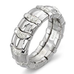 Piaget 18k White Gold Diamond Tanagra Band Ring