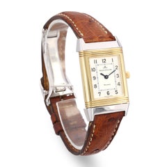 Montre Reverso Jaeger-LeCoultre en or jaune 18 carats et acier inoxydable