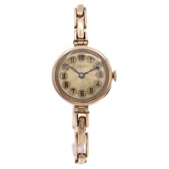 Orologio da donna Rolex d'epoca in oro giallo 9 carati, 15 rubini, a carica manuale
