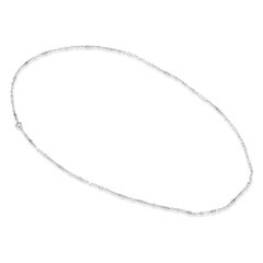 Vintage Platinum and Palladium Mixed Link Chain Necklace