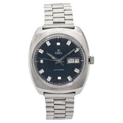 Vintage Ebel Stainless Steel Men's Automatic Day Date Watch