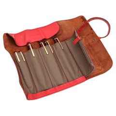 Coffret de 6 stylos Montblanc Meisterstück avec étui en cuir