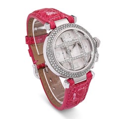 Cartier Pasha de Cartier Grille 18k White Gold Diamond Automatic 32mm Watch