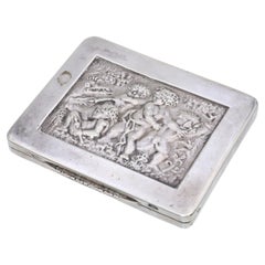 Antique Silver Putti & Dragon Relief Cigarette Case