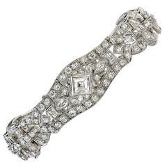 1920s Diamond Platinum Bracelet 1