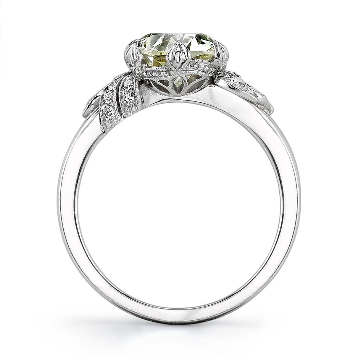 Victorian Old European Cut Diamond Platinum Engagement Ring