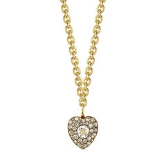 Incredible Vintage Diamond Heart Pendant