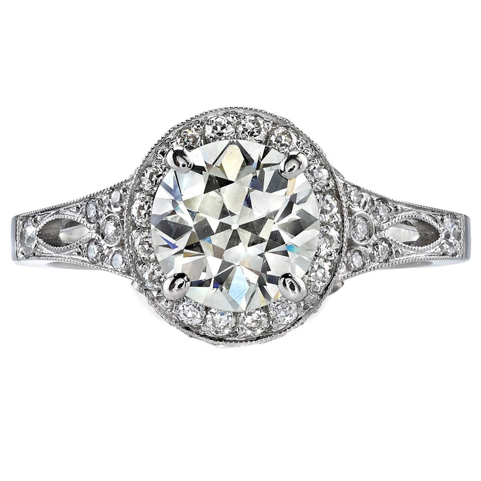 Old European Cut 1.56 carat Diamond Engagement Ring