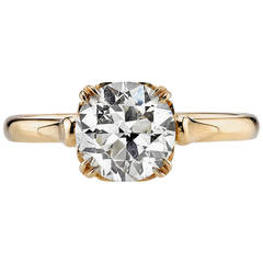 Old European Cut Diamond Gold Engagement Ring