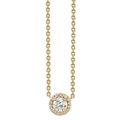 Old European Cut Diamond Gold Necklace