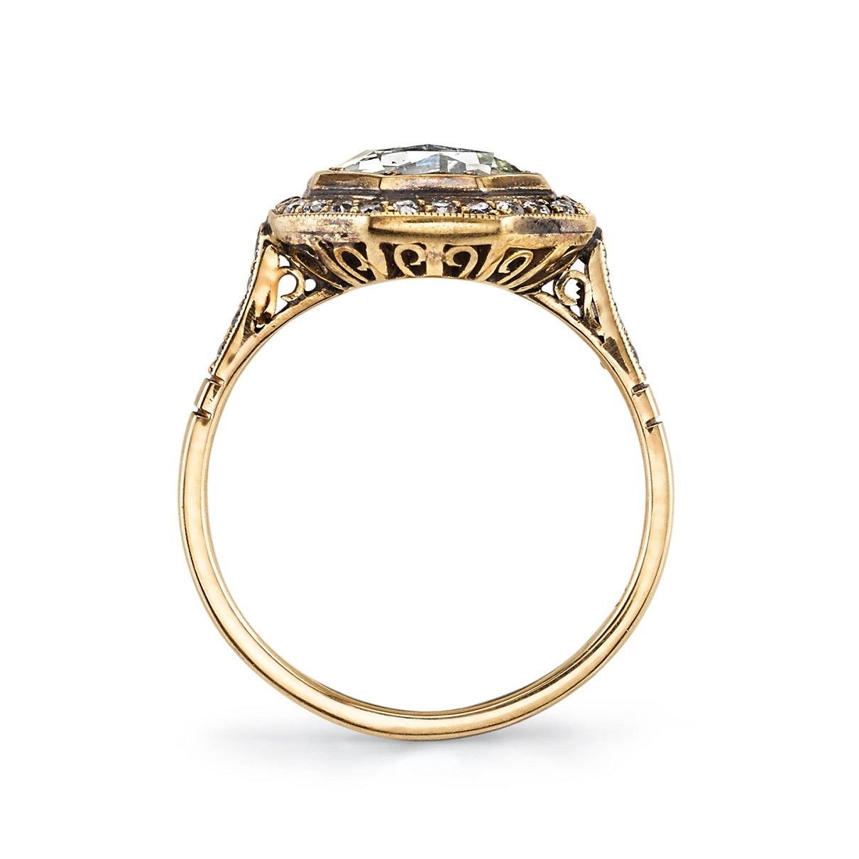 rosecut diamond engagement ring