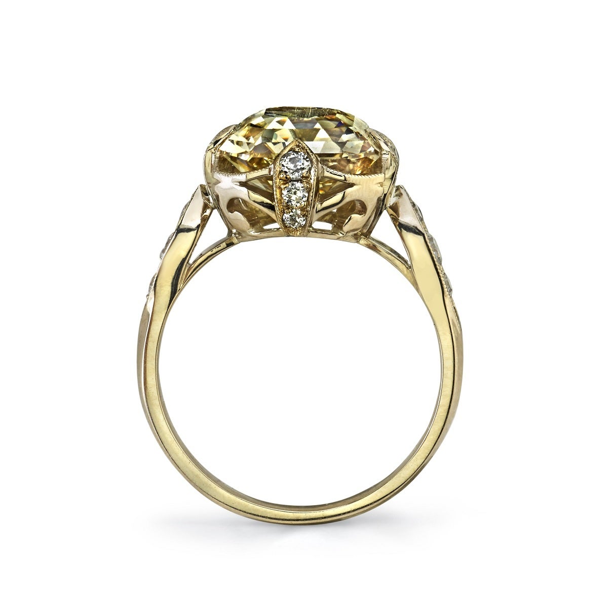 amber diamond ring