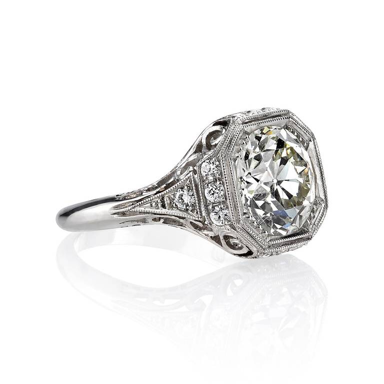 Contemporary Incredible 3.03ct Old European Cut Diamond Engagement Ring