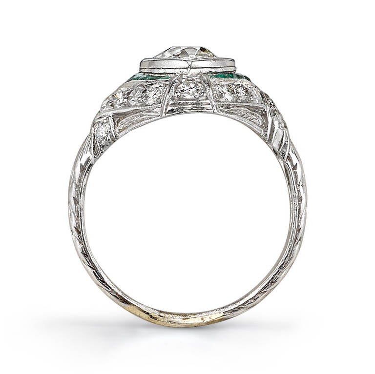 diamond engagement rings with emerald accents